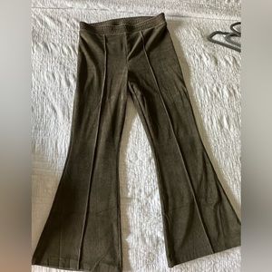 Aerie Khaki Flare Pants